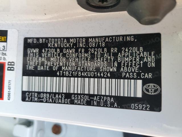 4T1BZ1FB4KU014424 Toyota AVALON XLE