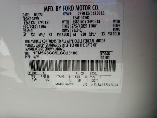 1FM5K8GC5LGC23186 Ford Explorer St