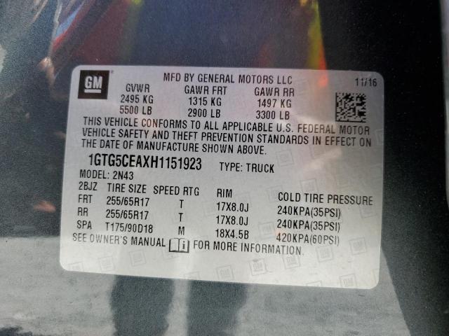 1GTG5CEAXH1151923 GMC CANYON SLE