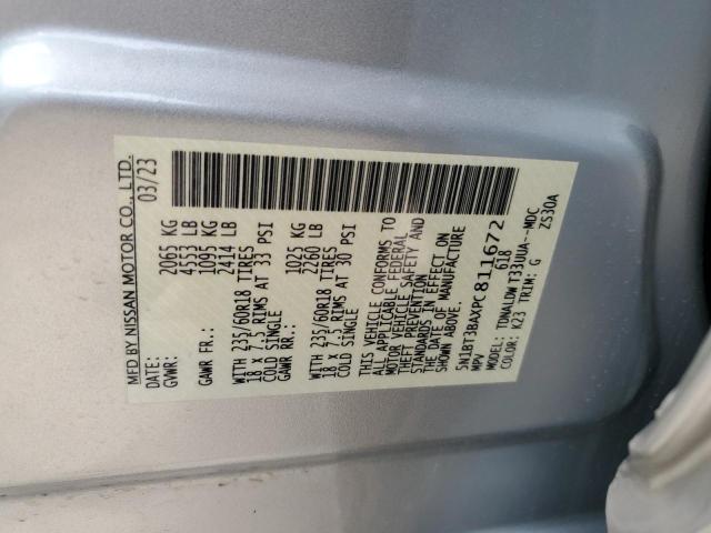 5N1BT3BAXPC811672 Nissan ROGUE SV