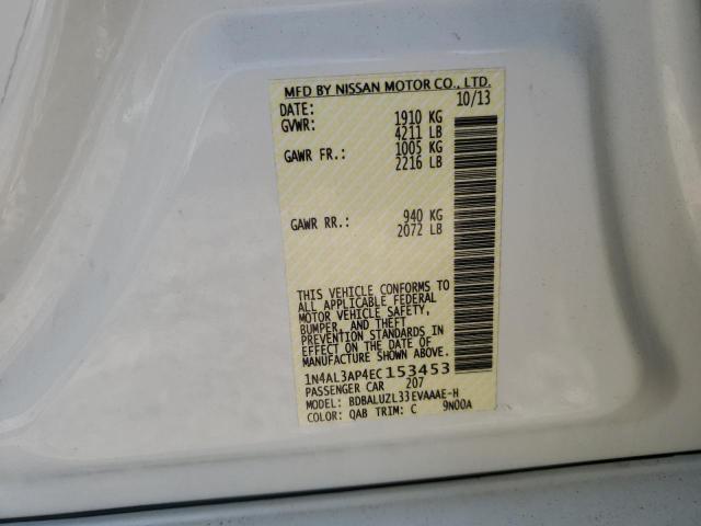 1N4AL3AP4EC153453 Nissan ALTIMA 2.5
