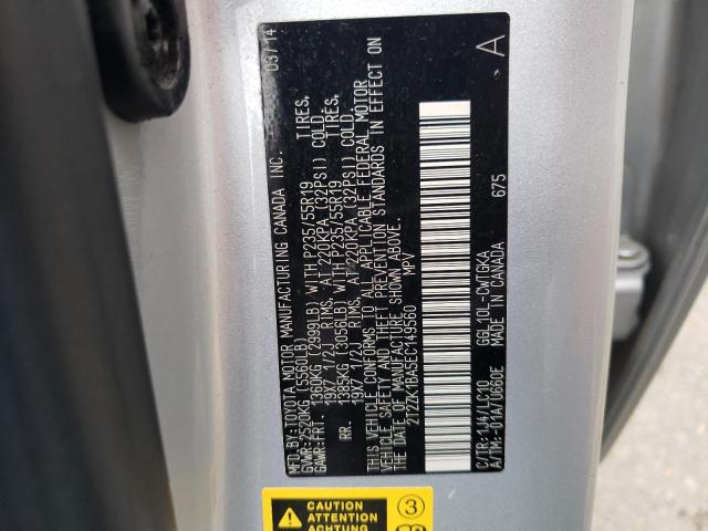 2T2ZK1BA5EC149560 Lexus RX 350