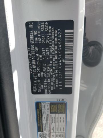 5XYPG4A5XKG493422 KIA SORENTO LX