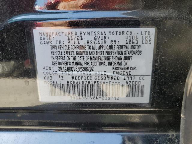3N1AB8DV8NY208792 Nissan SENTRA SR