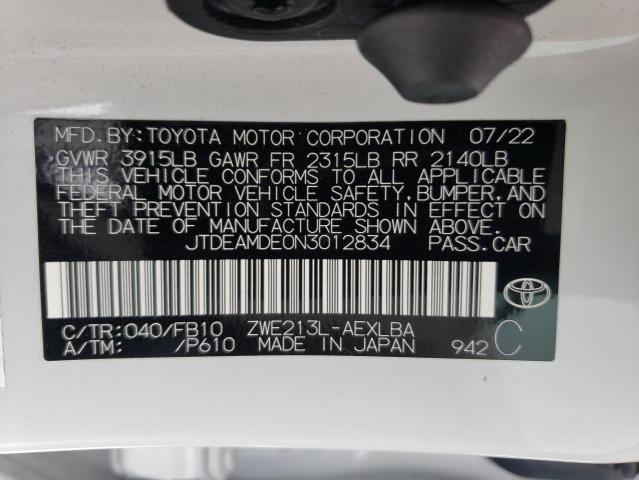 JTDEAMDE0N3012834 Toyota COROLLA LE