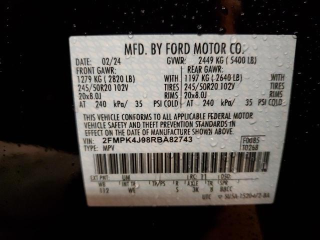 2FMPK4J98RBA82743 Ford EDGE SEL