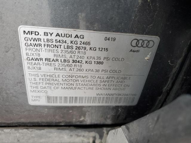 WA1ANAFY9K2097709 Audi Q5 PREMIUM