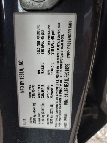 5YJ3E1EA1LF591029 Tesla MODEL 3