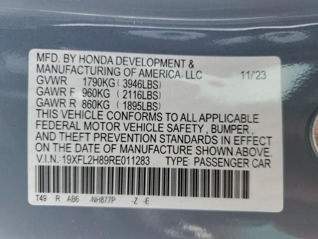 19XFL2H89RE011283 Honda Civic Sport