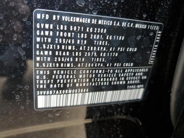 3VV8B7AX9RM063644 Volkswagen Tiguan Se R-line Black