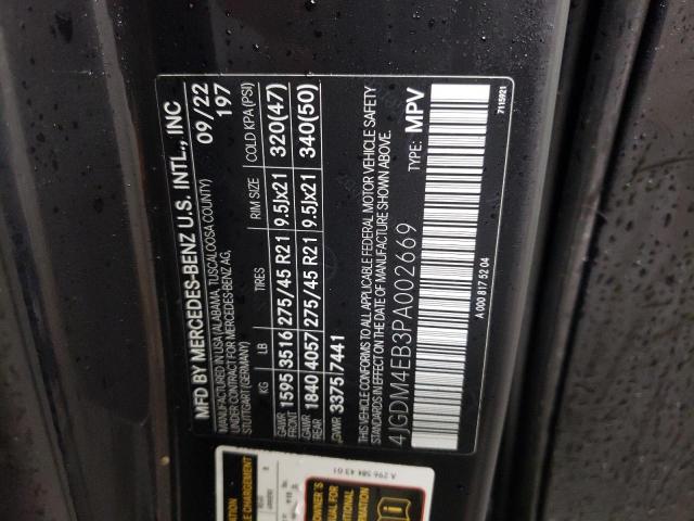 4JGDM4EB3PA002669 Mercedes-Benz Eqs Suv 580 4matic