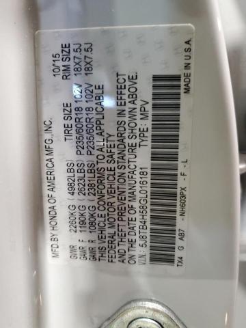 5J8TB4H58GL016181 Acura Rdx Technology