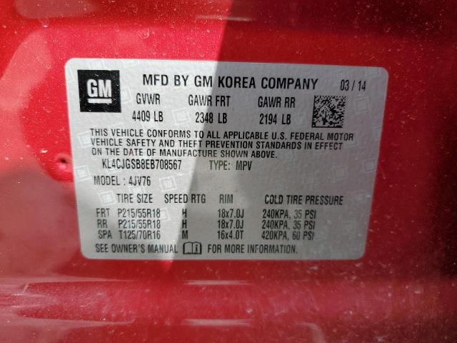 KL4CJGSB8EB708567 Buick Encore