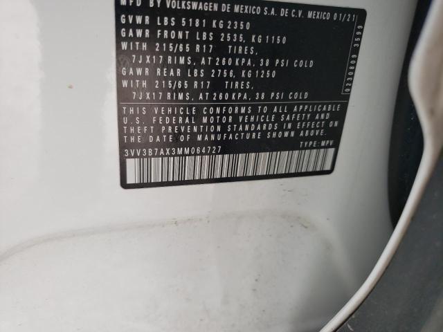 3VV3B7AX3MM064727 Volkswagen TIGUAN SE