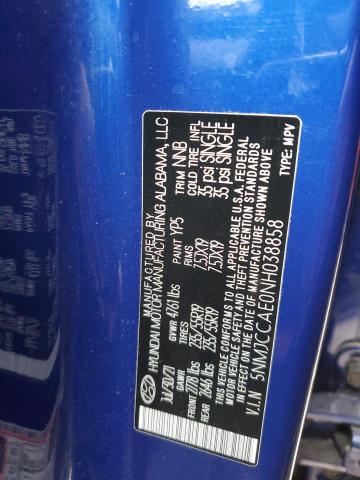 5NMJCCAE0NH038858 Hyundai TUCSON SEL