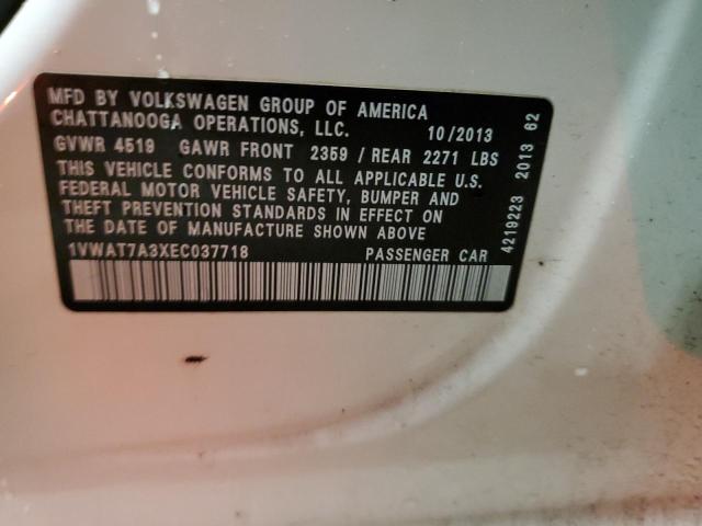 1VWAT7A3XEC037718 Volkswagen PASSAT S