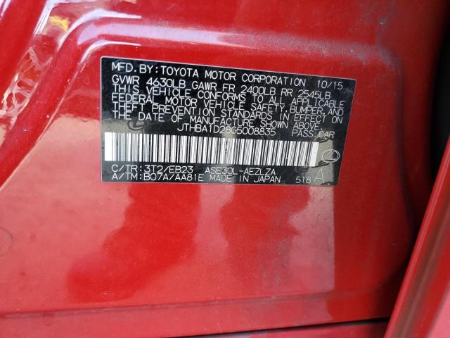 JTHBA1D28G5008835 Lexus IS 200T