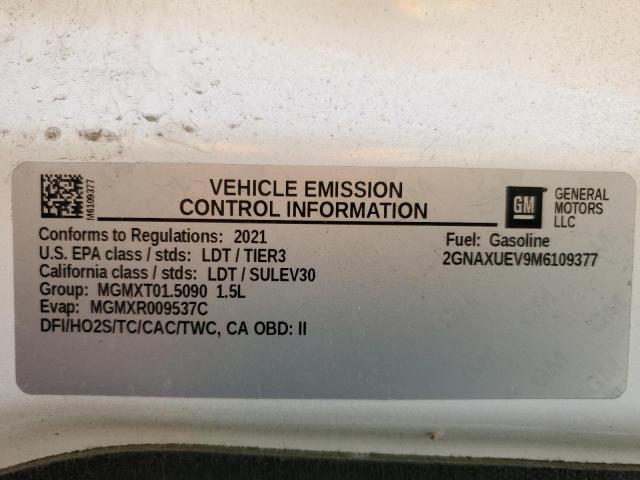 2GNAXUEV9M6109377 Chevrolet EQUINOX LT