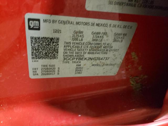 3GCPYBEK2NG164737 Chevrolet Silverado Ltd K1500 Custom