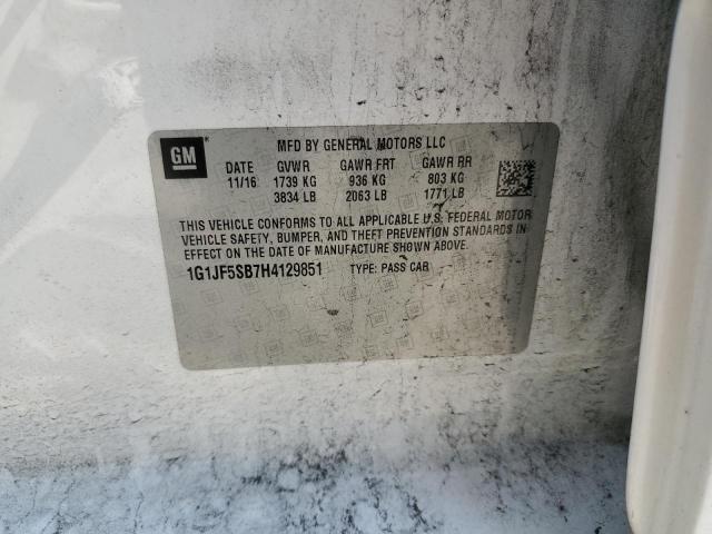 1G1JF5SB7H4129851 Chevrolet Sonic Premier