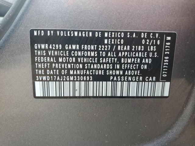 3VWD17AJ2GM330693 Volkswagen Jetta Sport