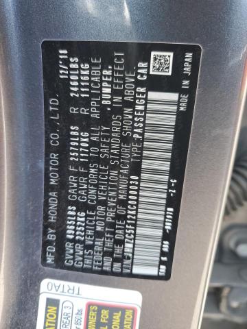 JHMZC5F12KC000030 Honda Clarity
