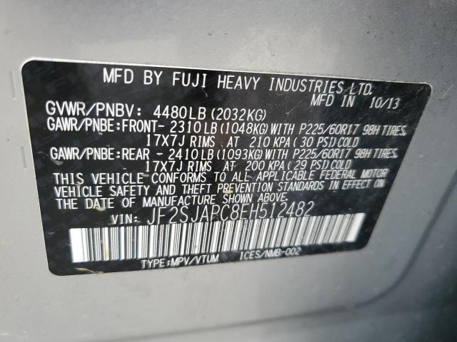 JF2SJAPC8EH512482 Subaru Forester 2.5i Touring