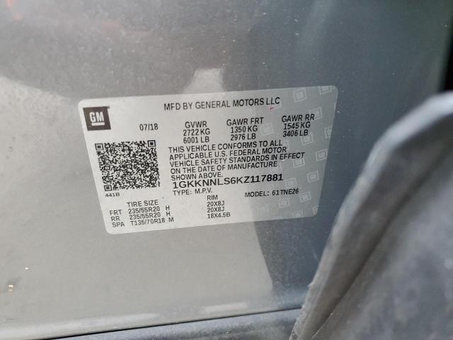 1GKKNNLS6KZ117881 GMC Acadia Slt-2