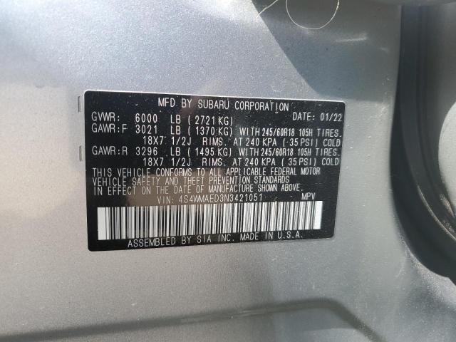 4S4WMAED3N3421051 Subaru Ascent Premium