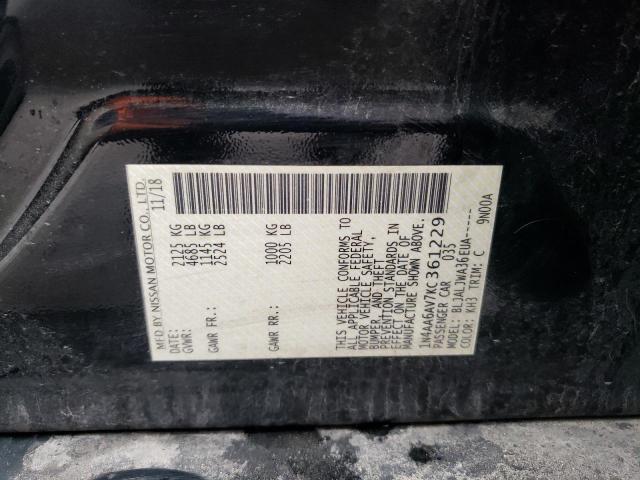 1N4AA6AV7KC361229 Nissan MAXIMA S