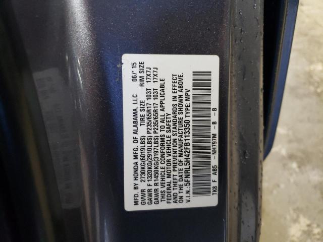 5FNRL5H42FB113350 Honda ODYSSEY EX