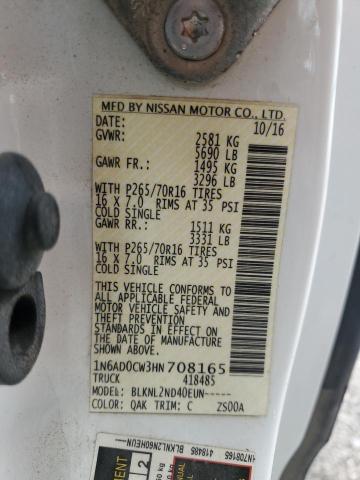 1N6AD0CW3HN708165 Nissan Frontier Sv