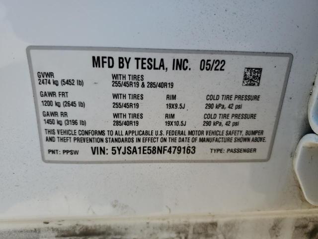 5YJSA1E58NF479163 Tesla MODEL S