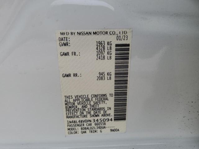 1N4BL4BV0PN345094 Nissan ALTIMA S