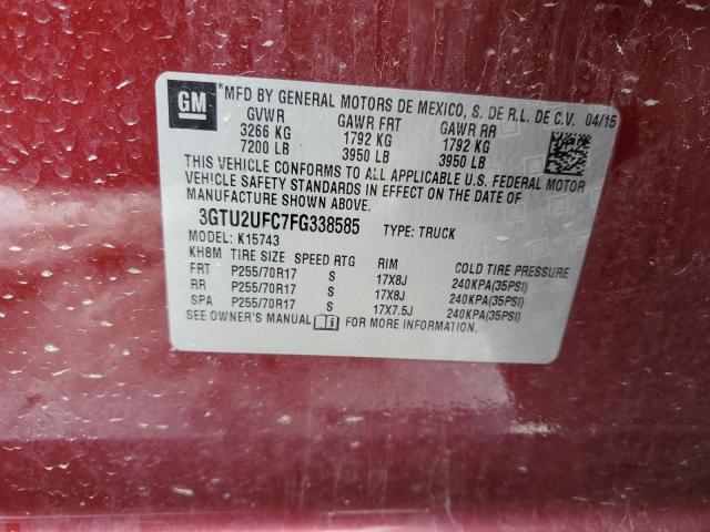 3GTU2UEC7FG338585 GMC Sierra K1500 Sle