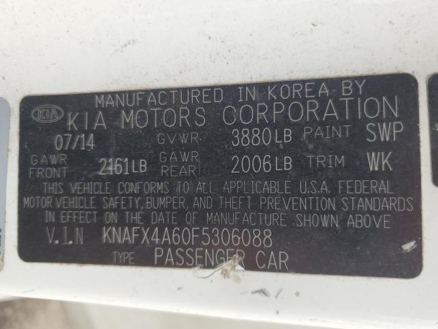 KNAFX4A60F5306088 KIA FORTE LX