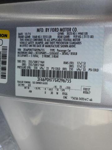 3FA6P0H77GR296755 Ford FUSION SE