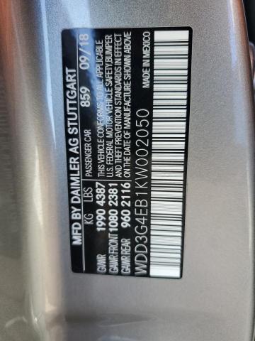 WDD3G4EB1KW002050 Mercedes-Benz A 220