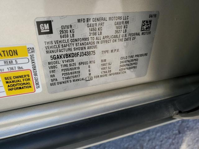 5GAKVBKD8FJ343875 Buick Enclave