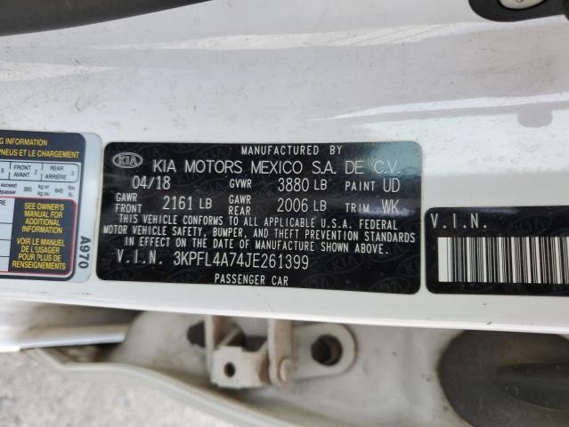 3KPFL4A74JE261399 KIA FORTE LX