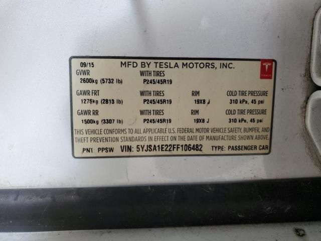 5YJSA1E22FF106482 Tesla MODEL S
