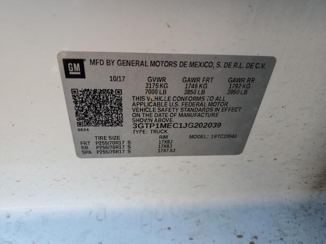 3GTP1MEC1JG202039 GMC Sierra C1500 Sle