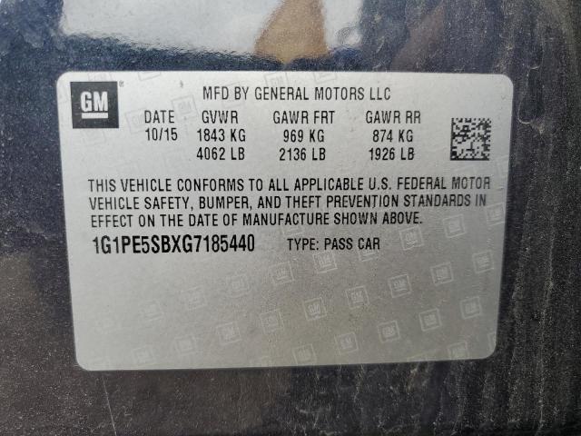 1G1PE5SBXG7185440 Chevrolet Cruze Limited Lt