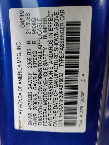 1HGCV1F30KA076063 Honda Accord Sport