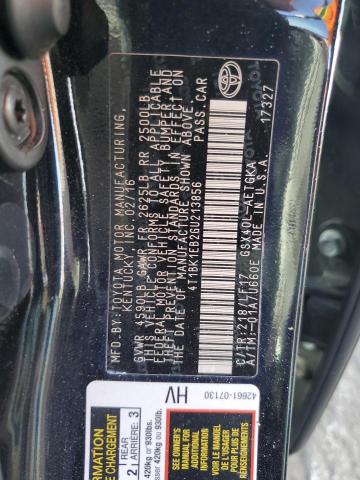4T1BK1EB2GU213856 Toyota AVALON XLE
