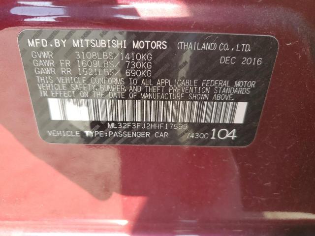 ML32F3FJ2HHF17599 Mitsubishi Mirage G4 Es