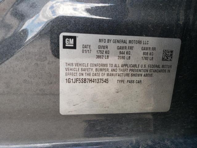 1G1JF5SB7H4137545 Chevrolet Sonic Premier