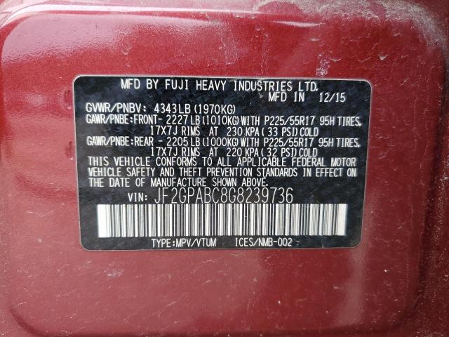 JF2GPABC8G8239736 Subaru Crosstrek Premium