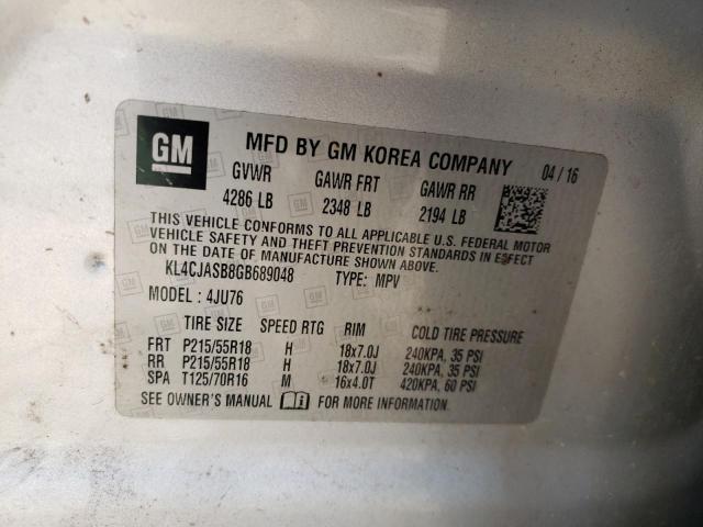 KL4CJASB8GB689048 Buick Encore