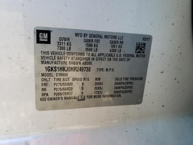 1GKS1HKJ0HR249730 GMC YUKON XL DENALI
